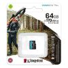 KINGSTON CANVAS GO PLUS MICRO SDXC 64GB CLASS 10 UHS-I U3 A2 V30 170/70 MB/S vsrls  olcs KINGSTON CANVAS GO PLUS MICRO SDXC 64GB CLASS 10 UHS-I U3 A2 V30 170/70 MB/S